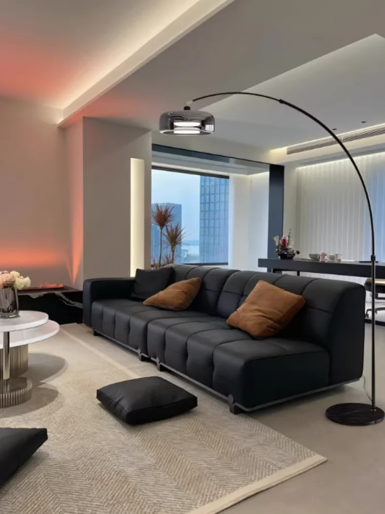 Italian Floor Lamp Living Room Sofa Side Standing Lamp Glass Fishing Lamp Light Luxury Bedroom Bedside Lamp Decorative Light LED