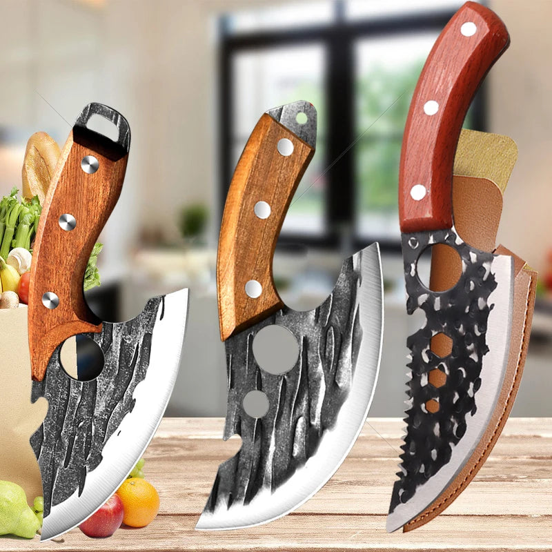 Multi-purpose Kitchen Knife Fish Scale Meat Cleaver Slicing Knife Stainless Steel Boning Knife Butcher Knife Kitchen Supplies