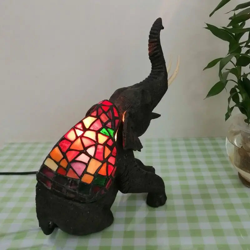 Artpad Glass Tiffany Butterfly Table Lamps With US/EU Plug In Bedroom Bedside LED Butterfly Table Light for Table Night Fixtures