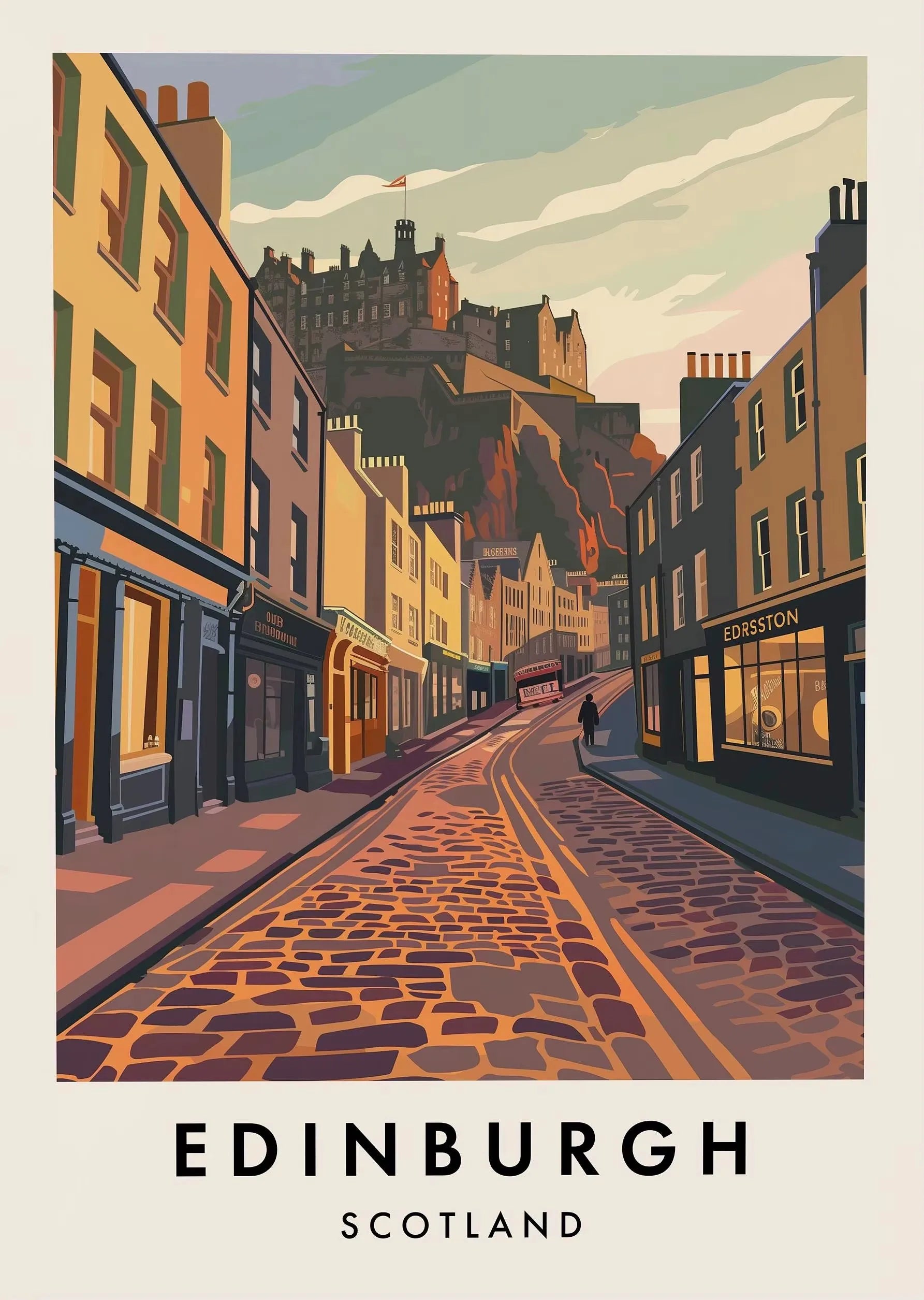 Classic Tourist City Edinburgh Rome Milan Urban Architecture Tourism Art Poster Canvas Paintings Wall Art Pictures Home Decor