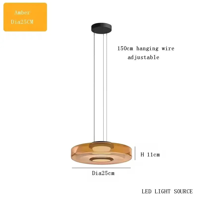 Italian Colored Glass Pendant Light Minimalism Home Decoration Living Room Dining Room Ceiling Hanging Lamp kitchen accessories