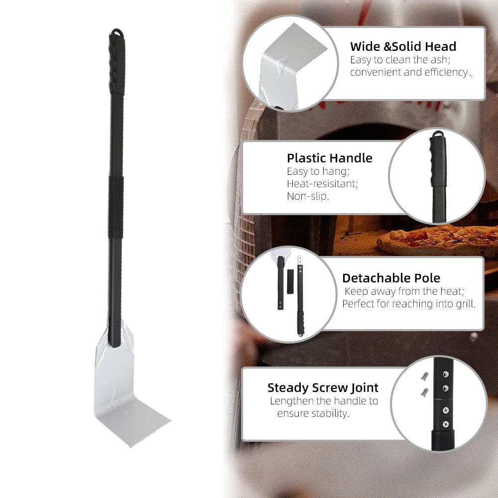 Pizza Oven Accessories Cleaning Brush  Ash Rake Pizza Turning Spinner Fork oven gloves BBQ Tool Stove Brush Grill  Grill Scraper