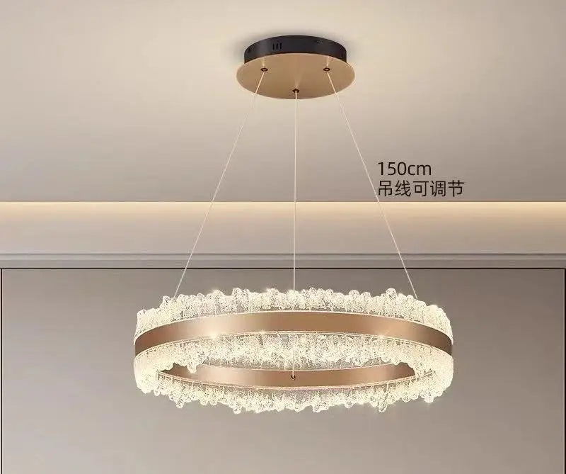 Italian iceberg modern light luxury style living room chandeliers high-end dining main light 2025 new round atmospheric lighting