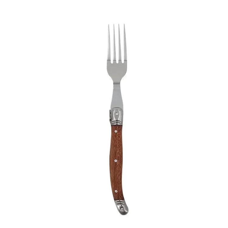 New Stainless Steel Steak Knife and Fork Rosewood Handle Steak Knife and Fork Set Light Luxury Household Western Tableware