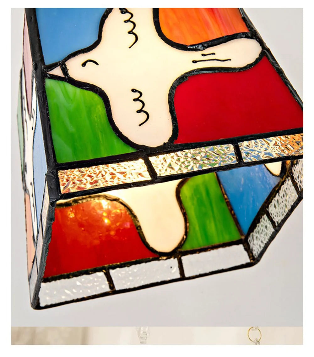 French Tiffany Stained Glass Bird Metal Gold Led Wall Lamp Living Room Bedroom Stairs Aisle Decoration Sconces Home Night Light