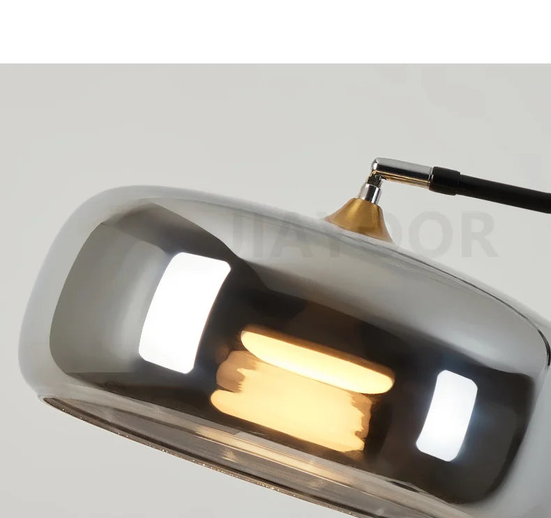 Italian Floor Lamp Living Room Sofa Side Standing Lamp Glass Fishing Lamp Light Luxury Bedroom Bedside Lamp Decorative Light LED