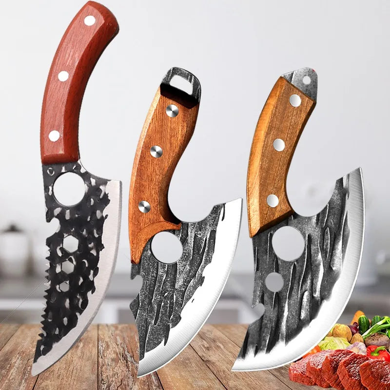 Multi-purpose Kitchen Knife Fish Scale Meat Cleaver Slicing Knife Stainless Steel Boning Knife Butcher Knife Kitchen Supplies