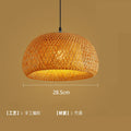 Bamboo Lantern Pendant Lamp Natural Rattan Wicker E27 LED Chandeliers Hand-Woven Lampshades Lighting Fixture Hanging Light
