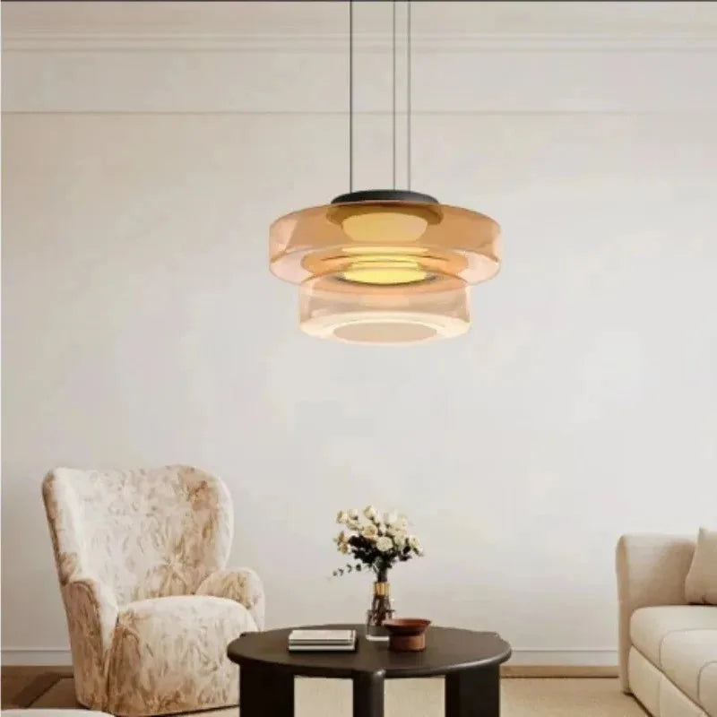 Italian Colored Glass Pendant Light Minimalism Home Decoration Living Room Dining Room Ceiling Hanging Lamp kitchen accessories