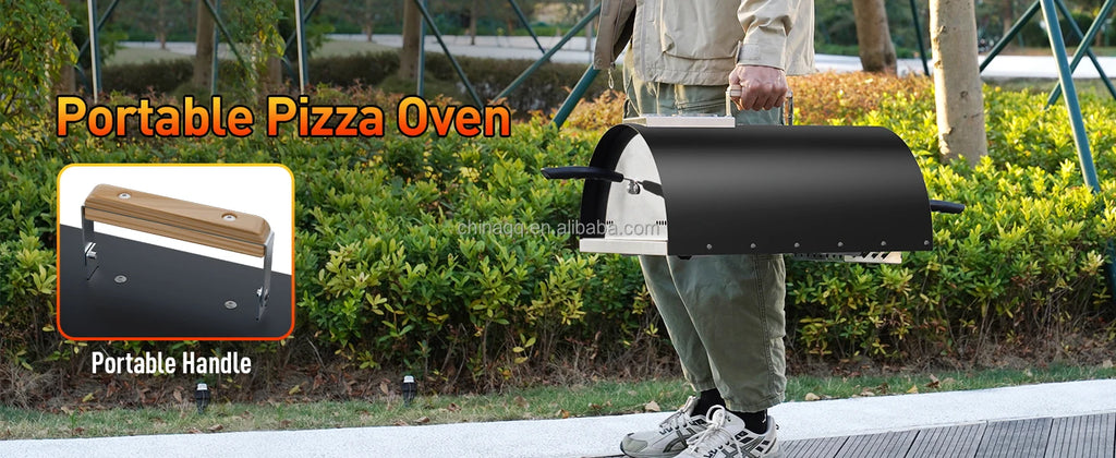 2025 New Factory-Sold Camping Oven Metal Stove For Pizza Bread BBQ With Pizza Stone Accessory Wood Fired New Method Baking