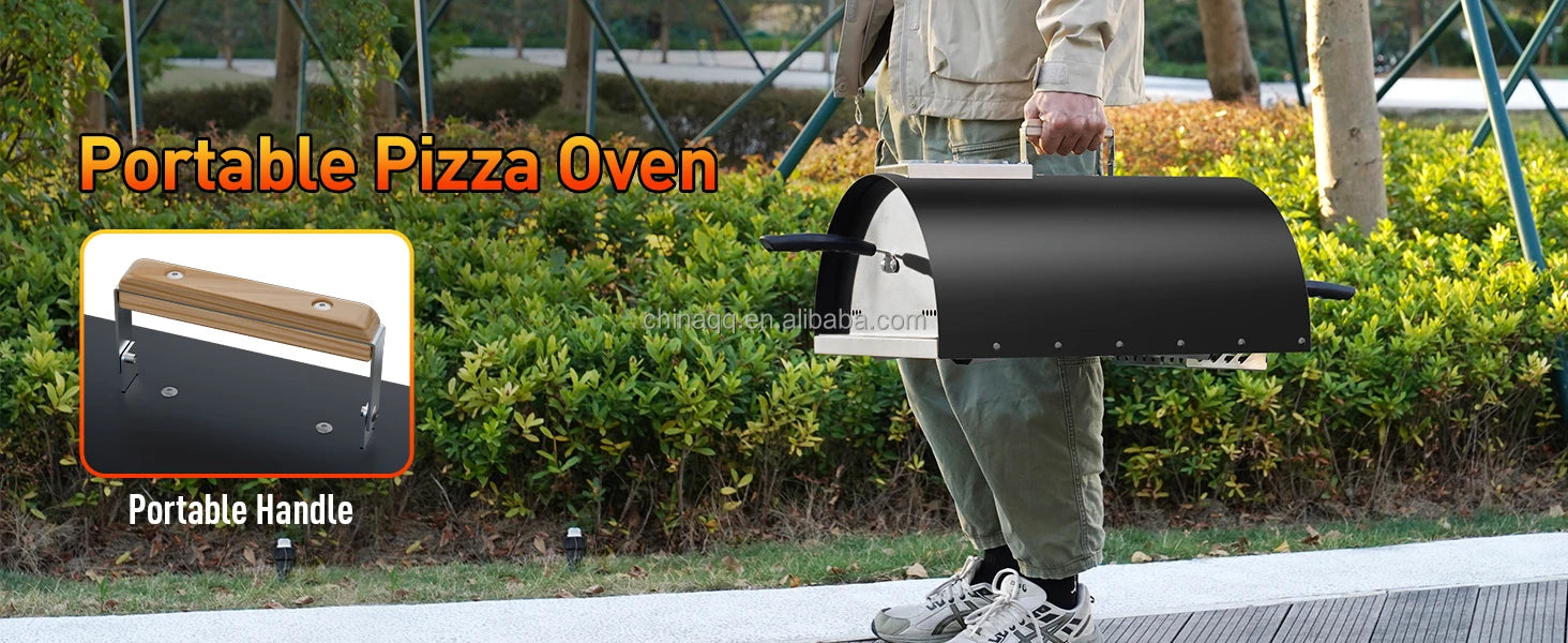 2025 New Factory-Sold Camping Oven Metal Stove For Pizza Bread BBQ With Pizza Stone Accessory Wood Fired New Method Baking