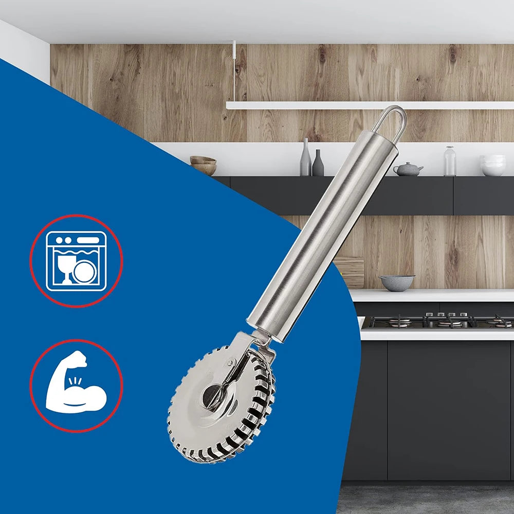 1PC New Arrival Ravioli Cutter  Stainless Steel Wheel, Perfect for Cutting, Sealing, And Crimping Fresh Pasta and Pastry Dough