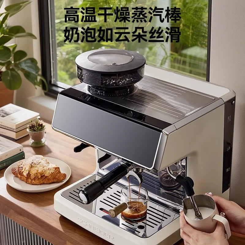 Professional Digital Electric Italian Espresso Coffee Maker with Grinder Brew System for Household Use Coffee Machine