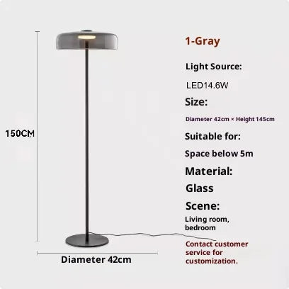 Italian Minimalist Mid-Century Floor Lamp Designer Ambient Lighting Sofa Bedroom Decor Room Decoration Light Floor Lamp LED