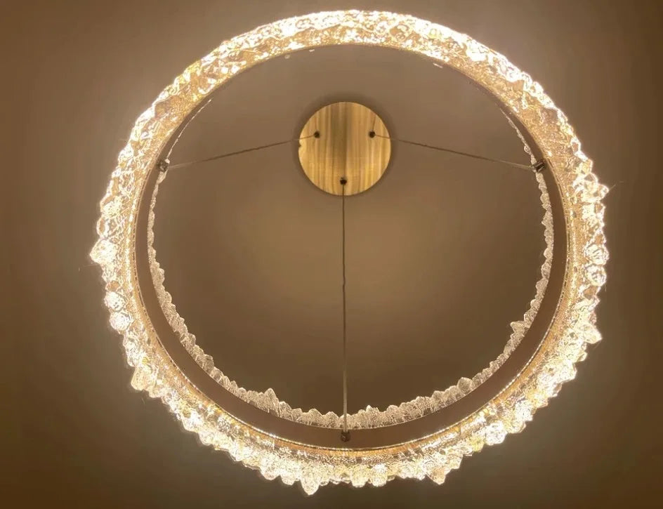 Italian iceberg modern light luxury style living room chandeliers high-end dining main light 2025 new round atmospheric lighting