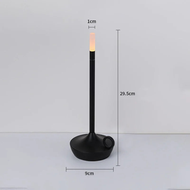 Candlelight Table Lamp LED Candle Charging Restaurant Bar Lamp Desktop Decoration Atmosphere Touch Night Light Led Desk Lamps
