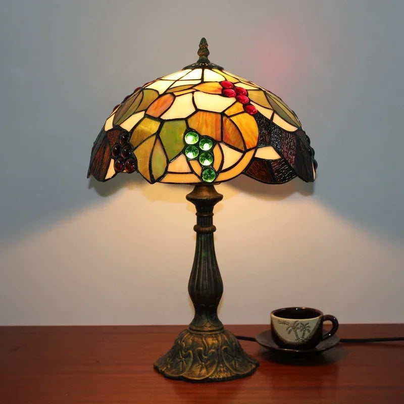 2025 Turkish Table Lamp Tiffany Stained Glass With Dragonflys Vintage Desk Lamp Bedroom Mediterranean Restaurant Home Deco Light