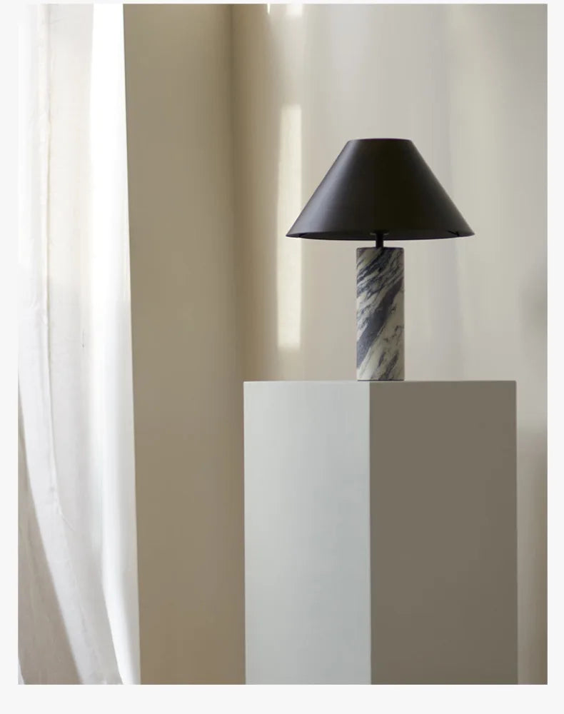 Italian Design Marble Stone Table Lamp LED E27 Minimalist Modern Desk Lights Home Decor Living/model Room Bedroom Study Cafe Bar