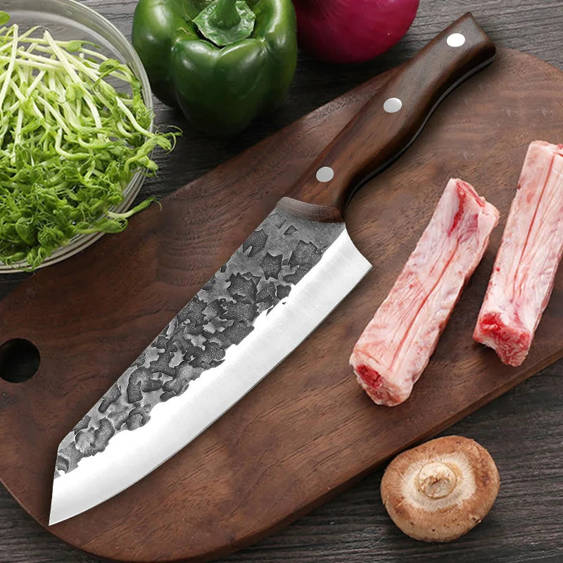 Meat Cleaver Butcher Kitchen Knife Stainless Steel Meat Chopping Chef Fish Vegetables Slicing Butcher Knife With Sheath