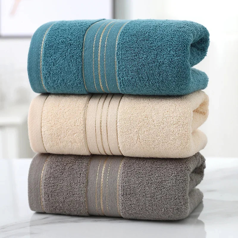 All-cotton Class A Thickened Absorbent Jacquard Polyester-cotton Skin-friendly Face Towel Bath Pure Cotton Towel Adult Towel