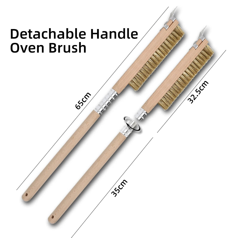 Pizza Oven Accessories Cleaning Brush  Ash Rake Pizza Turning Spinner Fork oven gloves BBQ Tool Stove Brush Grill  Grill Scraper