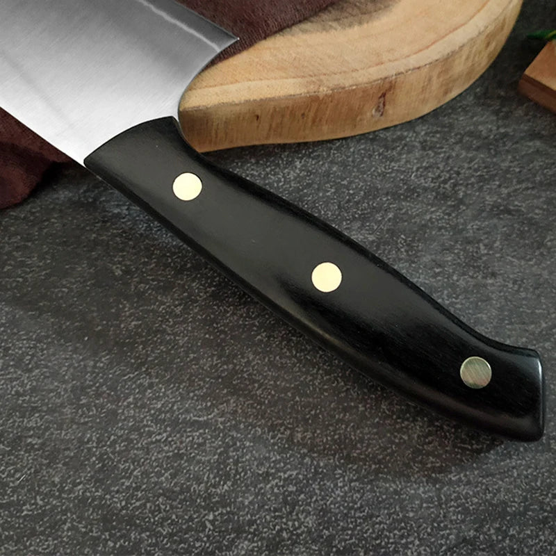 Professional Japanese Kiritsuke Knife Chef Meat Cleaver Slicing Sushi Triple Steel Kitchen Cooking Cutter