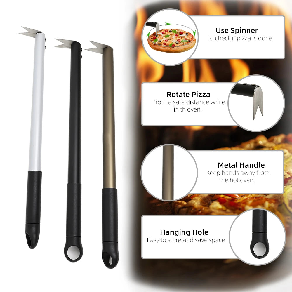 Pizza Oven Accessories Cleaning Brush  Ash Rake Pizza Turning Spinner Fork oven gloves BBQ Tool Stove Brush Grill  Grill Scraper