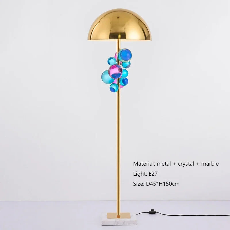 Globo Table Lamp Creative italian designer mushroom lamp romanti Colorful Glass Ball Lamp for Living Room Bedroom Reading Lamp