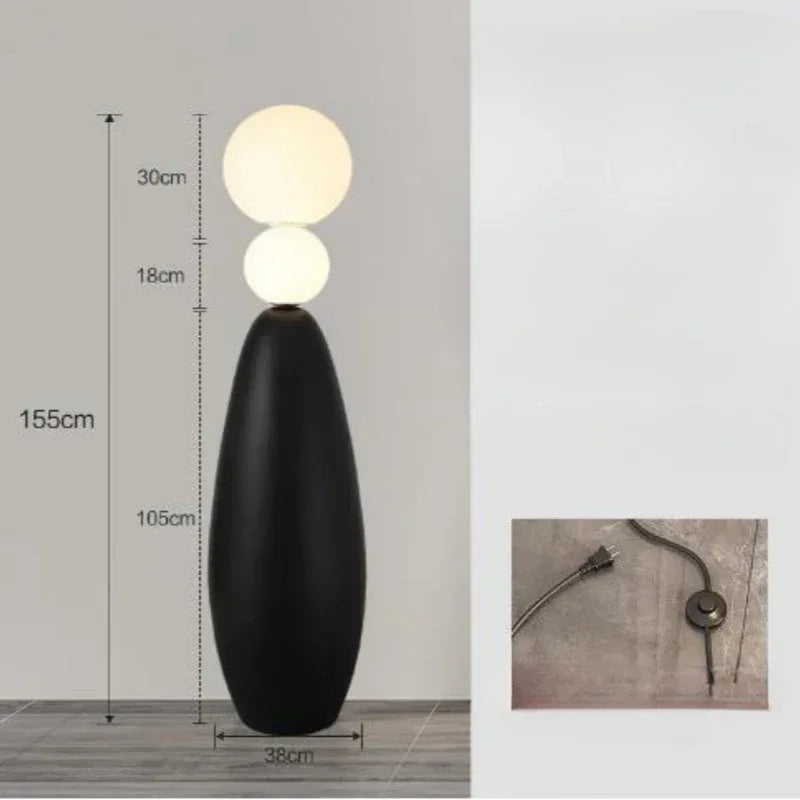 Italian Designer Medieval Art Gourd LED Floor Lamp Bedroom Study Living Room Sofa Standing High-end Atmosphere Decorative Light