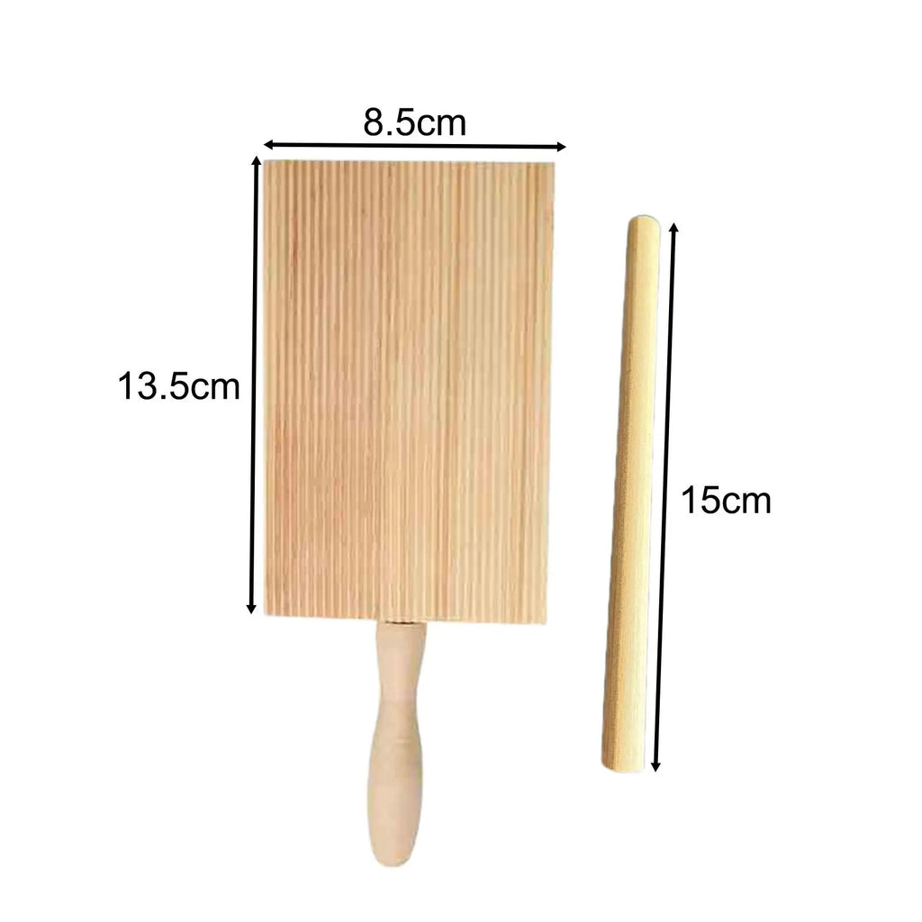 Pasta Gnocchi Making Board with Pasta Roller Italian Pasta Maker Boards Gnocchi Maker Paddle for Kitchen Supplies Handmaking