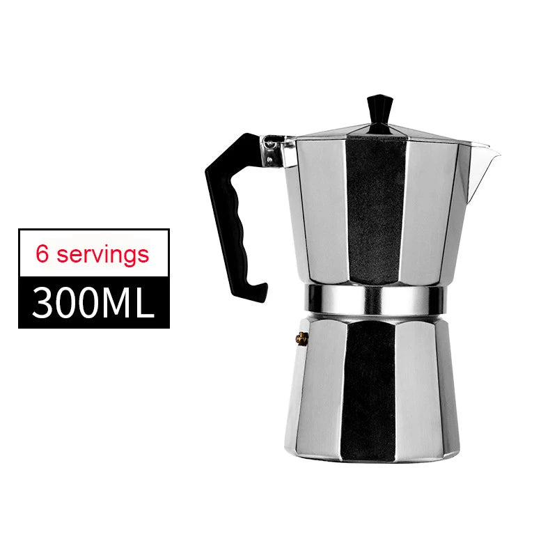 Italian Espresso Coffee Maker, Latte Filter, Stove Coffee Maker, Home and Restaurant, 50ml, 300 ml, 450ml