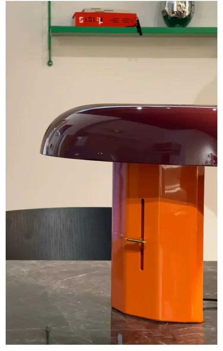 Italian Wrought Iron Table Lamp Creative Mushroom Shaped Design Living Room Bedroom Decoration Indoor LED Lighting Fixtures