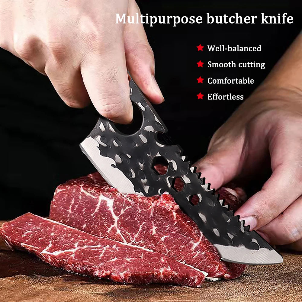 Multi-purpose Kitchen Knife Fish Scale Meat Cleaver Slicing Knife Stainless Steel Boning Knife Butcher Knife Kitchen Supplies