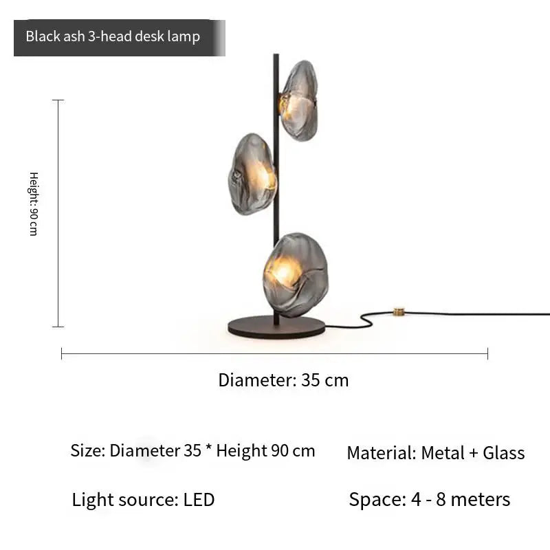 Italian Style Floor Lamp Light Luxury Living Room Bedroom Lava Glass Villa Nordic Minimalist Vertical Atmosphere Art Lamp 2025