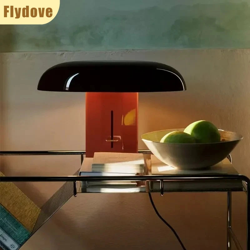 Italian Wrought Iron Table Lamp Creative Mushroom Shaped Design Living Room Bedroom Decoration Indoor LED Lighting Fixtures