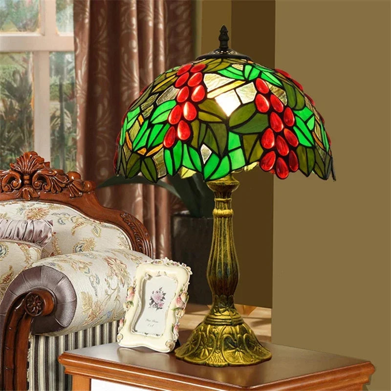 2025 Turkish Table Lamp Tiffany Stained Glass With Dragonflys Vintage Desk Lamp Bedroom Mediterranean Restaurant Home Deco Light