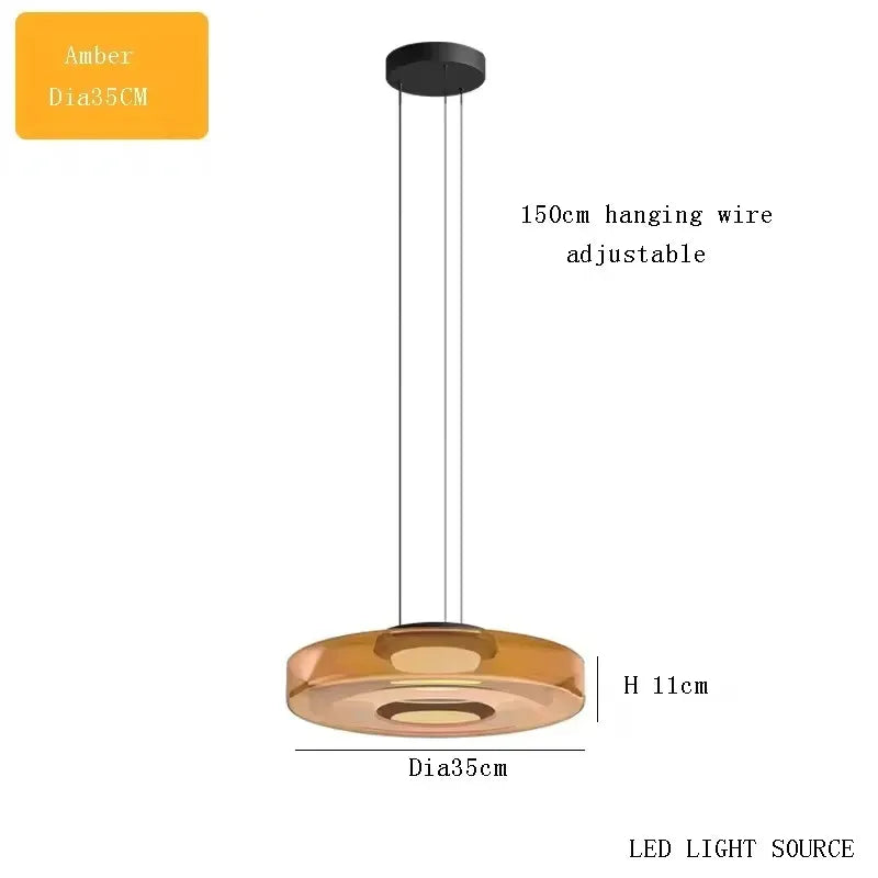 Italian Colored Glass Pendant Light Minimalism Home Decoration Living Room Dining Room Ceiling Hanging Lamp kitchen accessories