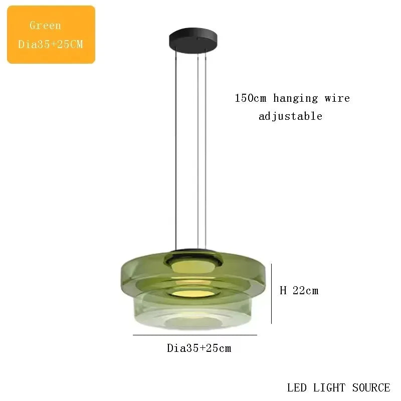 Italian Colored Glass Pendant Light Minimalism Home Decoration Living Room Dining Room Ceiling Hanging Lamp kitchen accessories
