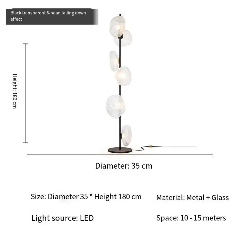 Italian Style Floor Lamp Light Luxury Living Room Bedroom Lava Glass Villa Nordic Minimalist Vertical Atmosphere Art Lamp 2025