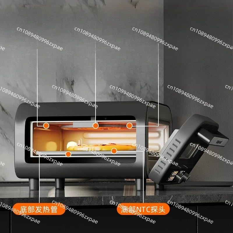 Pizza machine, multi-functional household electric oven 1700W high-power and large-capacity automatic electric oven