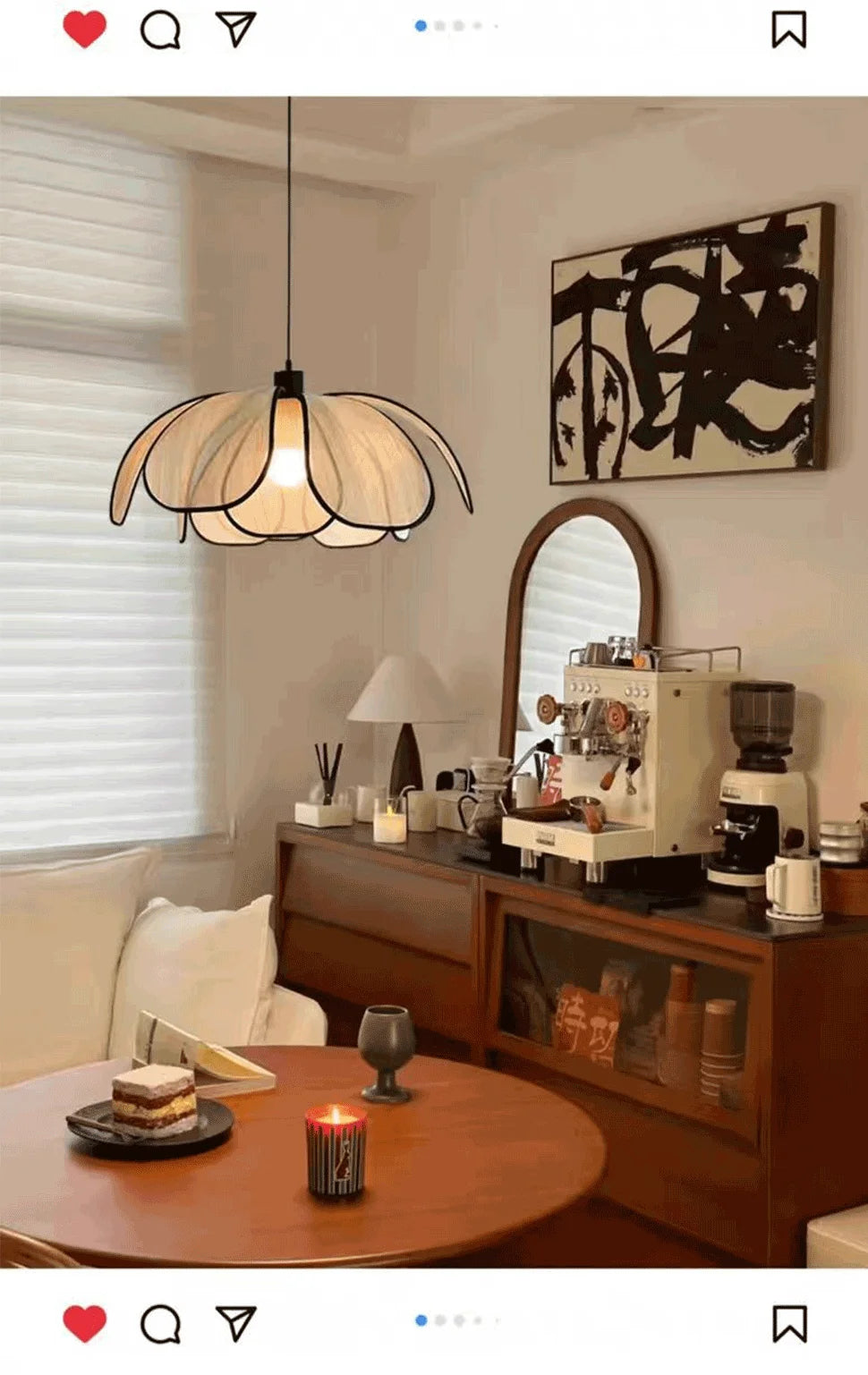 Nordic Modern Retro Chandelier LED Hand-woven Lotus 3 color French Cream Pendant Lamps Bedroom Living Room Lighting Fixtures