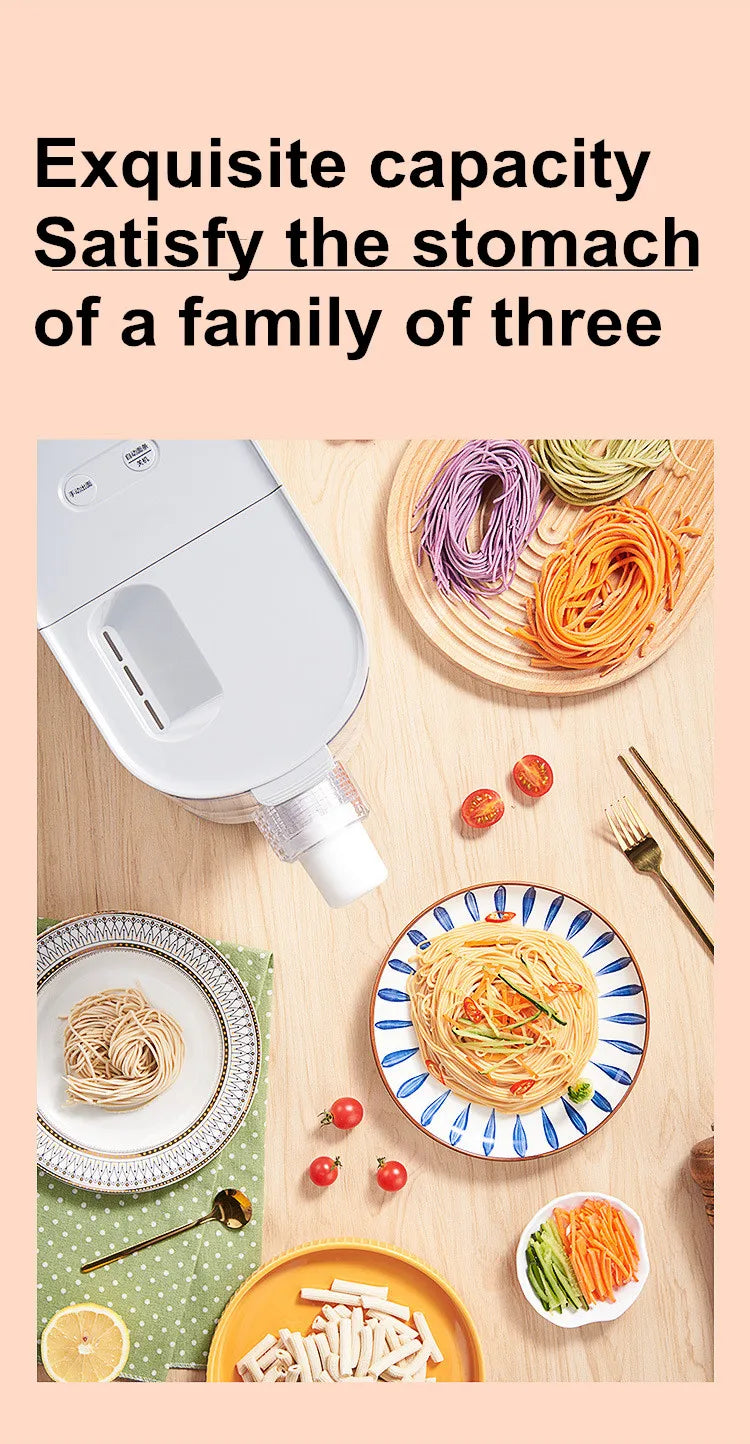 Automatic Pasta Maker Household Pasta Noodle Maker Dumpling Intelligent Noodle Making Machine Electric Dough Mixer 13 Molds