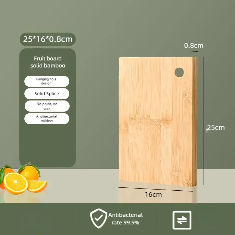 Kitchen bamboo cutting board knife board  rectangular cutting board thickened solid wood chopping board wood fruit cutting board