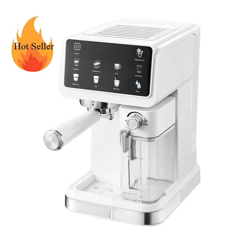 Household Coffee Machine - Semi-Automatic Italian Espresso Maker with High-Pressure Steam Frothing for Barista Quality Coffee
