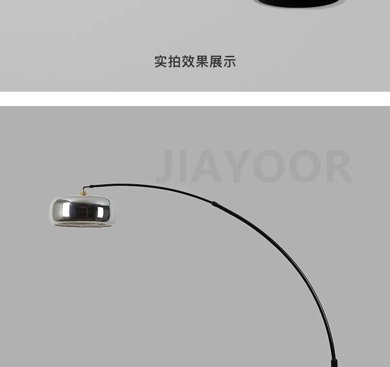 Italian Floor Lamp Living Room Sofa Side Standing Lamp Glass Fishing Lamp Light Luxury Bedroom Bedside Lamp Decorative Light LED