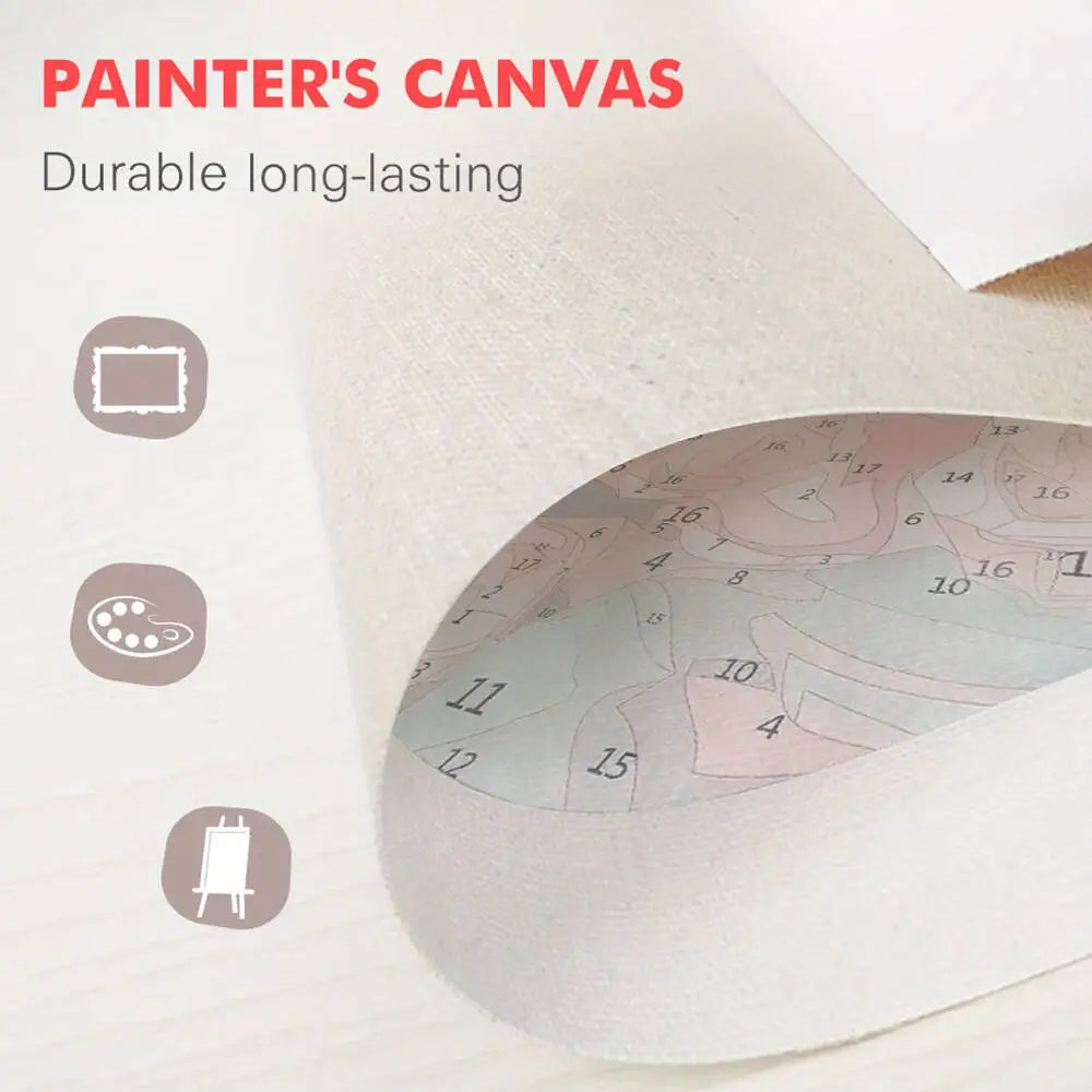 DIY Painting By Numbers Sea Beach Digital Oil Painting Scenery Drawing On Canvas Adult Number Painting Landscape Handmade Gift