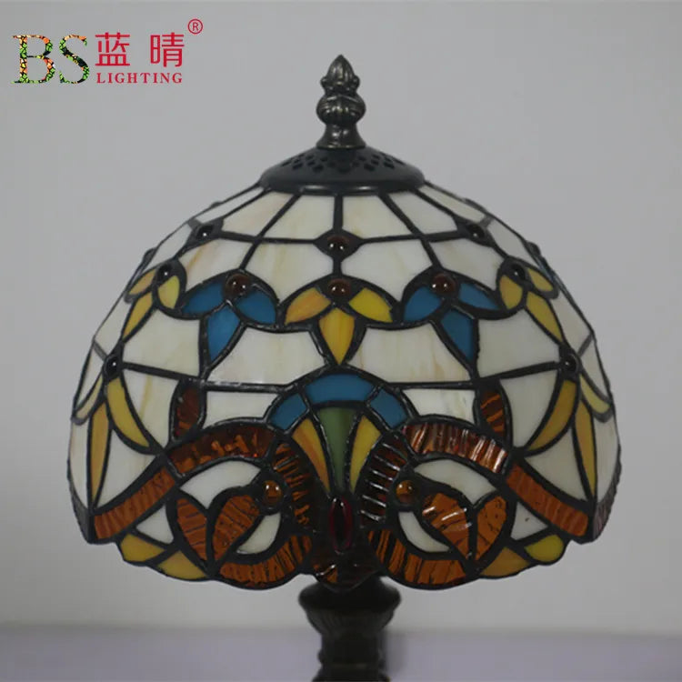 European Tiffany Table Lamp For Indoor Bedroom Bedside Retro Creative Restaurant Cafe Bar Study Table Lamp