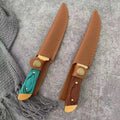 1PC mini portable fruit knife, sharp high-hardness meat knife with sheath, multi-purpose steak knife and BBQ knife