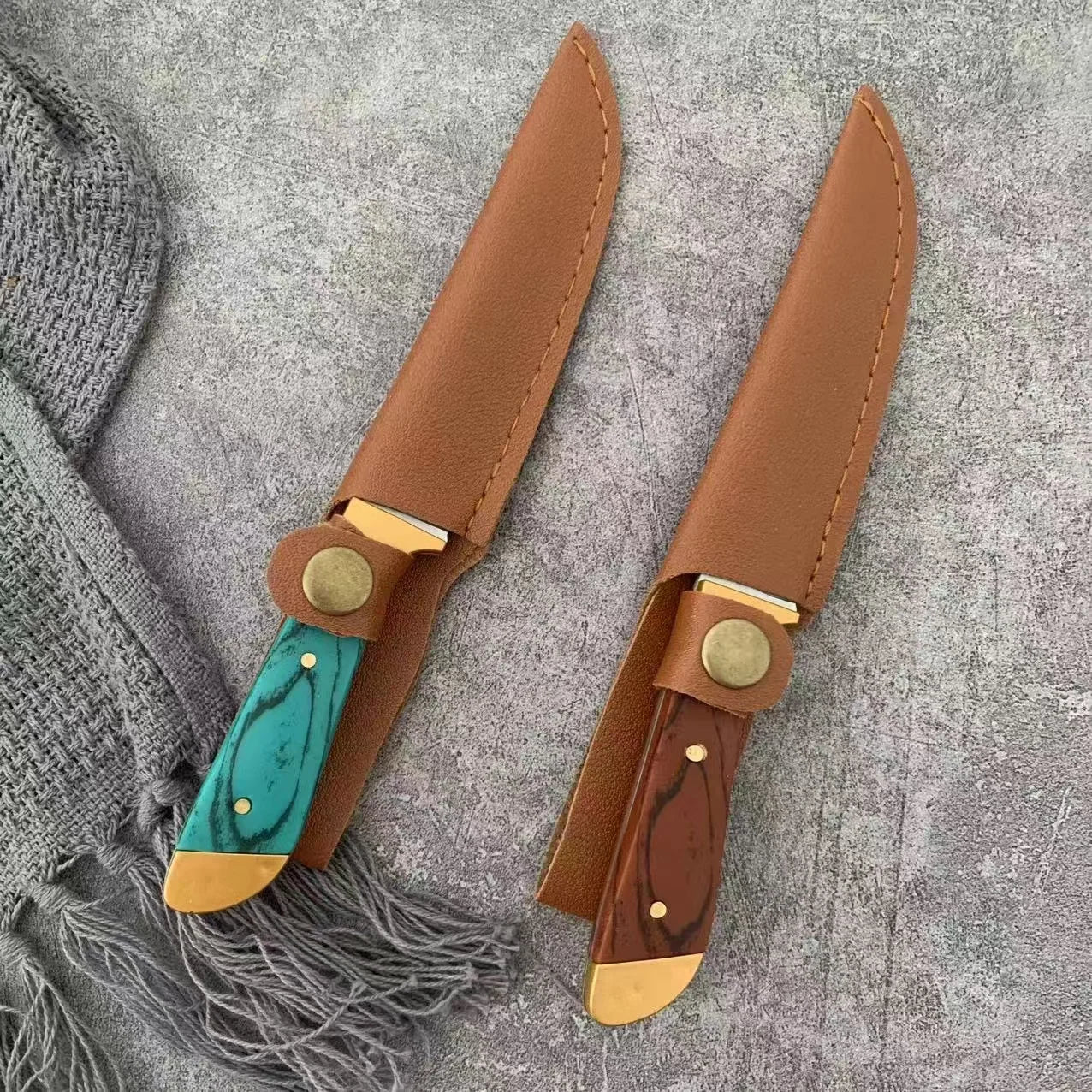 1PC mini portable fruit knife, sharp high-hardness meat knife with sheath, multi-purpose steak knife and BBQ knife
