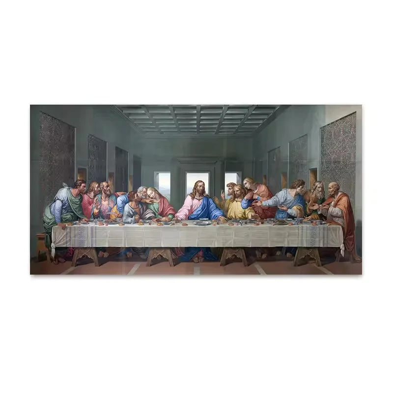Famous Paintings Da Vinci's Last Supper Graffiti Art Poster and Prints Classical Canvas Painting Wall Art Picture Home Decor